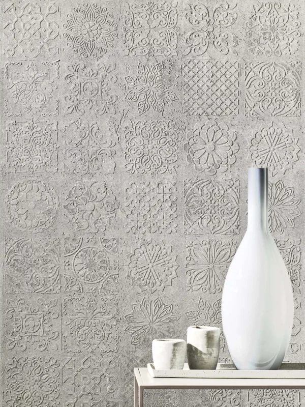 1022 XSTONE mineral veneer roll Concrete Grey Mandala