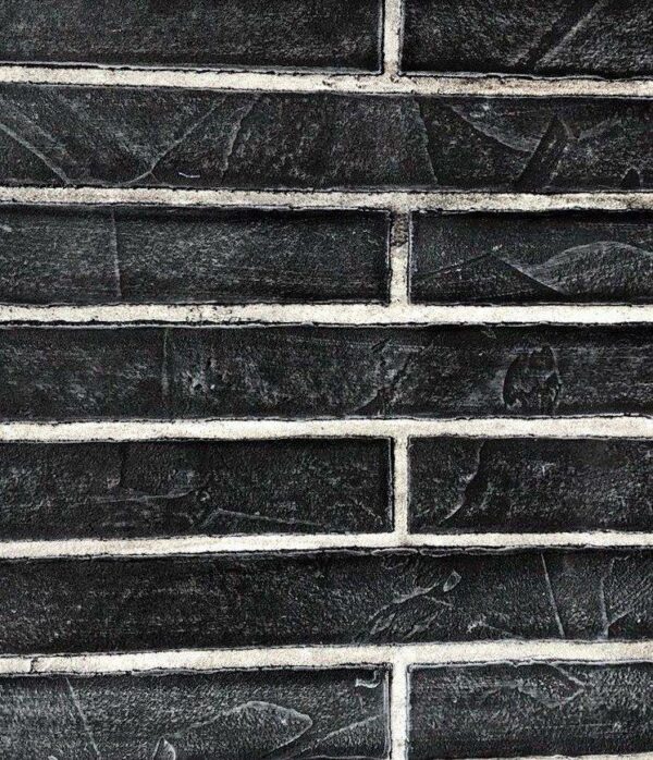 XSTONE mineral veneer roll brick black, wall paper