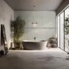 Concrete Acoustic Panel Grey on a bathroom by XSTONE Acustone
