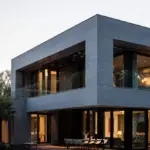 black slate ETICS façade cladding