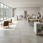 Floor smooth concrete white