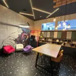 acoustic grey travertine panel