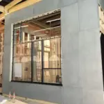 smooth conrete-laminated particle board panel