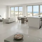 Floor smooth concrete white