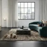 Floor smooth concrete black